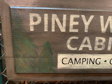 "Piney Woods Cabins" Hand-painted Sign