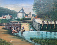 Close up of Village Scene, Borremans Painting