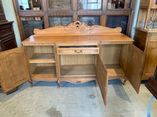 Interior of Light Oak French Sideboard