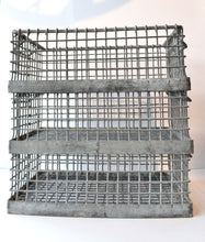 Stacking of Three Small Metal Industrial Crates