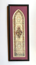 Stained Glass Print with Maroon Mat and Black Frame