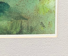 Close up of signature on Watercolor of Barn and Cows